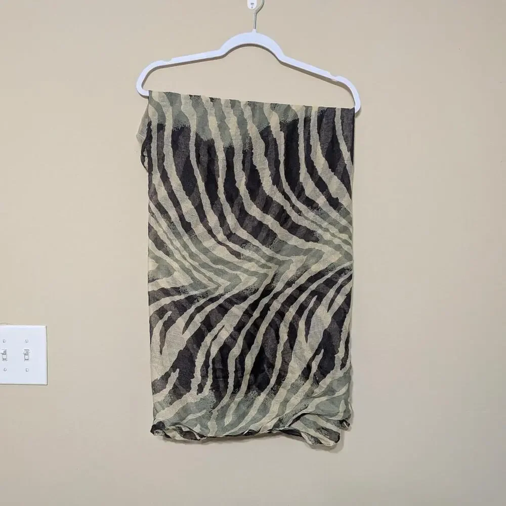 Y2K Zebra Print 100% Polyester Infinity Scarf